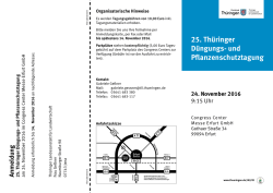 25. Thüringer Düngungs- und Pflanzenschutztagung
