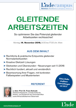 gleitende arbeitszeiten