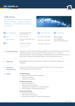 Grundlagenkurs Nebenbuchhaltung SAP ERP