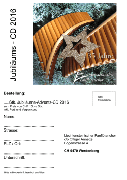 CD Advent 2016 - Liechtensteinischer Panflötenchor