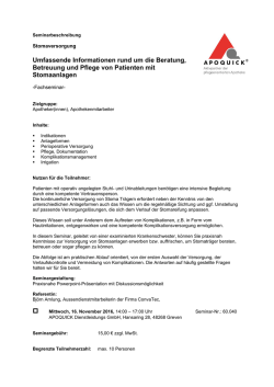 Umfassende Informationen rund um die Beratung, Betreuung und