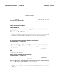 Drs. - Nieders&auml;chsischer Landtag