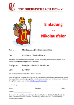 Einladung Nikolausfeier