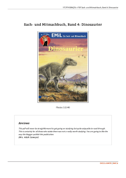 und Mitmachbuch, Band 4: Dinosaurier
