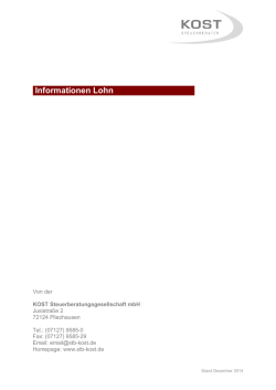 Informationen Lohn