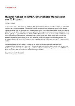 Huawei-Absatz im EMEA-Smartphone-Markt