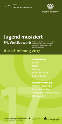 Ausschreibung 2017 - Landesmusikrat Berlin