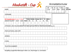 Anmeldeformular - Hochstift-Cup