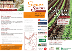 Programmfolder Genuss Salon 2016