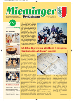 Mieminger Dorfzeitung, Ausgabe 148, Nr. 9, 17
