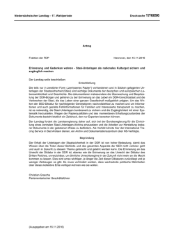 Drucksachen allgemein - Nieders&auml;chsischer Landtag