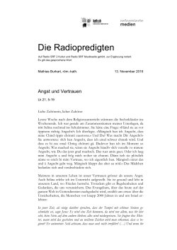 lesen - Radiopredigt