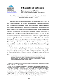 Loos Andreas, Bittgebet und Gottesbild (Communicatio