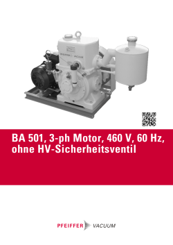 BA 501, 3-ph Motor, 460 V, 60 Hz, ohne HV