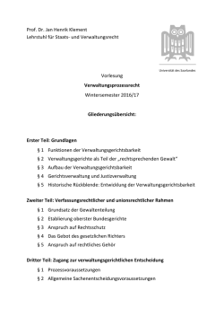 Gliederungs&uuml;bersicht - Universit&auml;t des Saarlandes