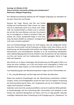 Referentin: Hildegard Piepenburg Ihre Oktober - UPF