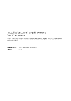 Installationsanleitung für PAYONE WooCommerce