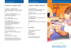Jahresprogramm - Familien in Bayreuth