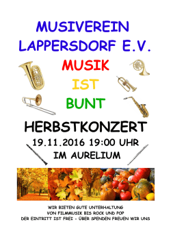 musiverein lappersdorf ev 19.11.2016 19:00 uhr im aurelium