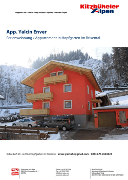 App. Yalcin Enver in Hopfgarten im Brixental
