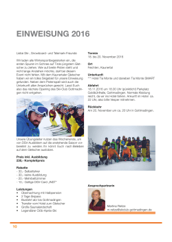 einweisung 2016 - Skiclub Gottmadingen