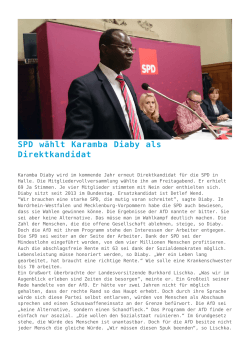 SPD wählt Karamba Diaby als Direktkandidat