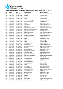 Übungsdaten 2017 - Feuerwehr Hitzkirch Plus