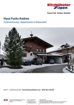 Haus Fuchs Andrea in Westendorf