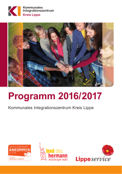 Programm 2016/2017 - Willkommen in Lippe
