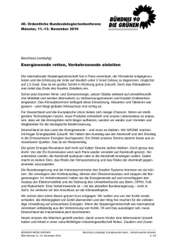 Energiewende retten, Verkehrswende einleiten