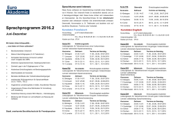 Sprachprogramm als PDF - Euro