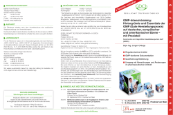 GMP-Intensivtraining - Gesellschaft Deutscher Chemiker