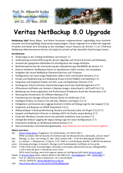 Veritas NetBackup 8.0 Upgrade