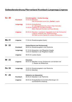 Gottesdienstordnung Aushang