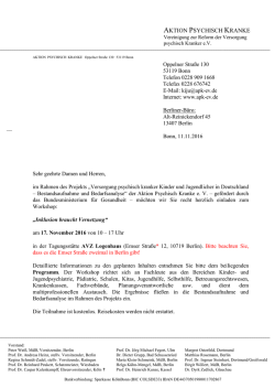 dieser Stelle - Aktion Psychisch Kranke eV Bonn