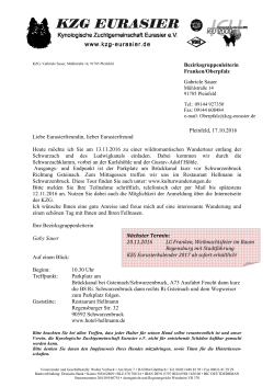 Einladung BG Franken-Oberpfalz am 13.11.2016 - KZG