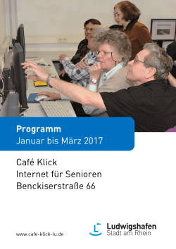 Programm Januar bis März 2017 Café Klick Internet für Senioren
