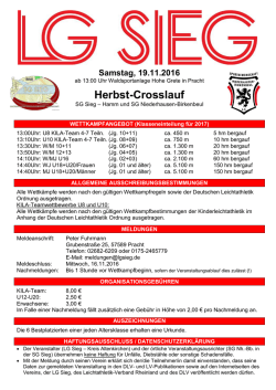 Herbst-Crosslauf - Leichtathletik