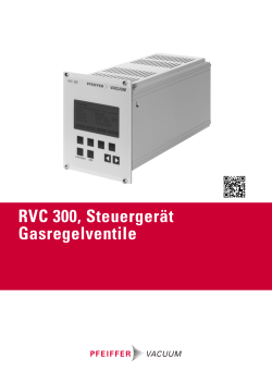 RVC 300, Steuergerät Gasregelventile
