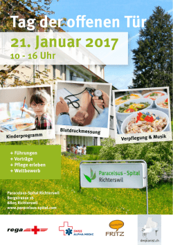 Tag der offenen Tür 21. Januar 2017