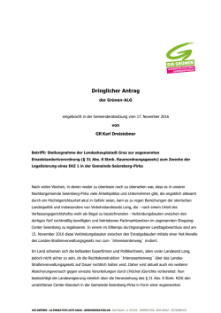 Dringlicher Antrag