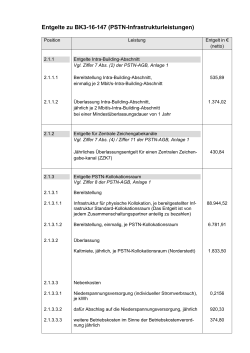 Entgelte zu BK3-16-147 (PSTN-Infrastrukturleistungen) (pdf / 66 KB)