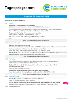Programm - Ecommerce conference