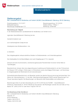 Stellenangebot Straßenwärter/in
