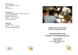 Interkulturelles Lernen in Sprach- und Integrationskursen