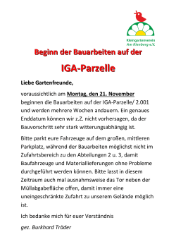 IGA-Parzelle - Am Kienberg