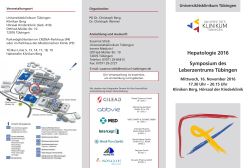 PDF: Programm - Universitätsklinikum Tübingen