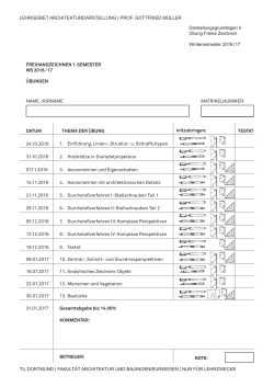 terminliste WS 2016-17.indd - Architektur und Bauingenieurwesen