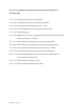 161026 Liste der Veranstaltungen Fusionskontrollrecht
