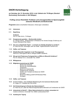 GNOR-Herbsttagung